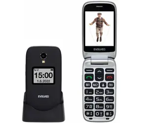 Evolveo EasyPhone FS + stojak czarny / 2.8" / 3MP / SOS / microSDHC 