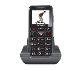 Evolveo EasyPhone XR + podstawka czarny / 2,3" / 0,3 MP / SOS / microSDHC