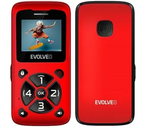 Evolveo EasyPhone ID czerwony / 1,7" / SOS / microSDHC