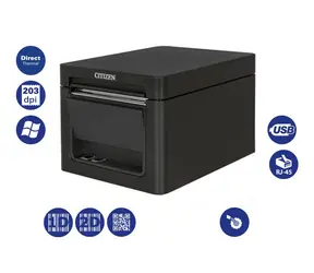 Citizen CT-E351 (LAN) czarny / Drukarka termiczna kasowa / 203dpi / USB / LAN / przecinarka / źródło / czarna