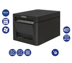 Citizen CT-E351 (RS-232) czarny / kasa / 83mm / drukarka termiczna / 203dpi / USB / RS232 / przecinarka / źródło / czarny