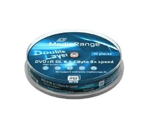 10 szt. DVD+ R 8,5 GB MediaRange 8x / DoubleLayer / wrzeciono