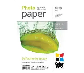 Papier fotograficzny samoprzylepny Colorway A4 (błyszczący) - 135g/m2 50 szt.
