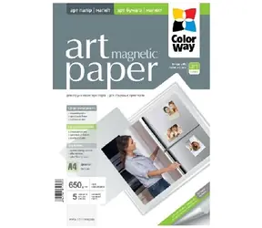 Colorway ART Papier fotograficzny magnetyczny (matowy) / Warstwa magnetyczna / Matowy / A4 / 650g/m2 / 5 ark.