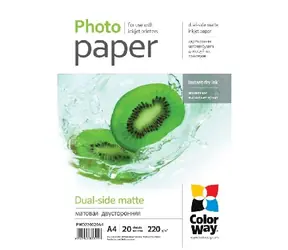 Papier fotograficzny Colorway dwustronny A4 (matowy) - 220g/m2 20 szt.