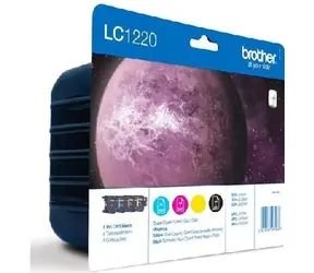 Oryginalny wkład Brother LC-1220 / MFC-J430W/MFC-J625DW / 4X 300 stron / Opakowanie zbiorcze / CMYK