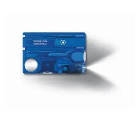 VICTORINOX SWISSCARD LITE niebiesko-przezroczysty / Karta wielofunkcyjna / Ilość funkcji 13 / Wymiary 82 x 45 mm