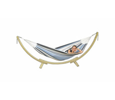 Amazonas Apollo Set Marine / Hamak ze stojakiem / 210x140 cm / Nośność: 150 kg