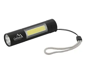 Latarka LED Cattara 120lm akumulatorowa / CREE XP-E LED + COB LED / 3.7V 400mAh / micro USB