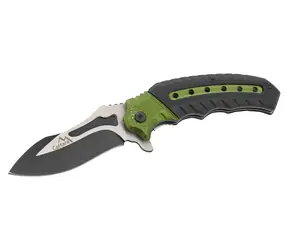 Nóż składany Cattara COBRA 20cm z zamkiem zielono-czarny