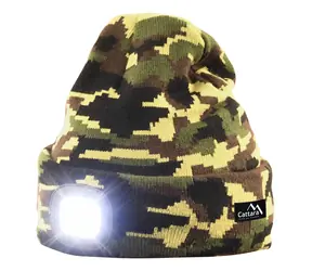 Czapka Cattara ARMY z latarką LED Ładowanie USB / 4x45lm LED / 250 mA 