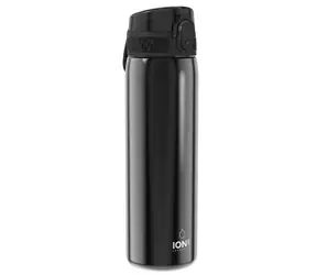 Ion8 Szczelna Czarna butelka 600 ml / ze stali nierdzewnej 