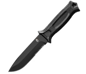 GERBER Strongarm Survival (ostrze łączone) czarny / Nóż Bushcraft / ostrze 12,5 cm