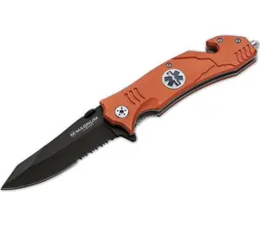 Boker Magnum Ems Rescue pomarańczowy / składany nóż kieszonkowy / ostrze 86 mm