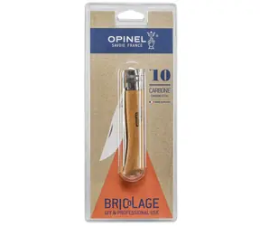 Opinel 10 Składany scyzoryk 10 cm / ostrze węglowe / rękojeść drewniana