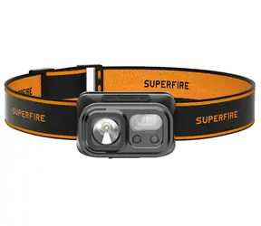 Latarka czołowa Superfire HL23 pomarańczowo-czarna / 220lm / USB-C