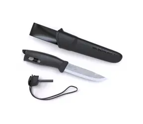 Morakniv Companion Spark (S) czarny / nóż outdoorowy / stal nierdzewna / ostrze 10,4 cm / plastikowe etui