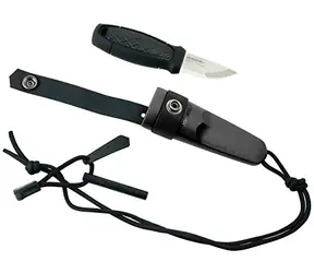 Zestaw noży Morakniv Eldris (S) Black Neck Knife Kit box czarny / nóż outdoorowy z przepustnicą / stal nierdzewna / ostrze 5,9 cm / plastik