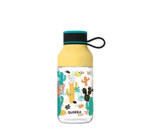 Quokka Ice Kids z paskiem 430ml Cactus / Butelka na wodę / pasek / tritan