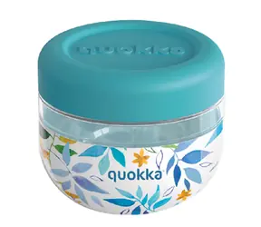 Quokka Bubble Food Jar 500 ml Akwarela Liście / Pojemnik na żywność / plastik
