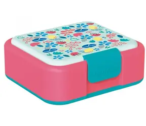 Quokka Twist Kids Flowers / Pudełko na przekąski / plastik / 180 mm x 67 mm x 160 mm