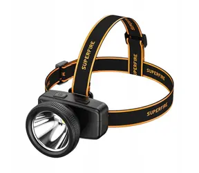 Latarka czołowa Superfire HL55 czarna / 150 lm / USB-C / Zasięg 270 m / Czas działania 2,5 h / po sprzedaży
