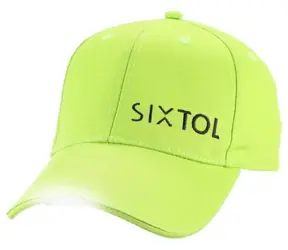 SIXTOL B-CAP zielony / czapka LED ze światłem / 5x 5 lm / akumulator / USB