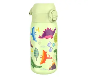 ion8 Szczelna butelka dla dzieci ze stali nierdzewnej Dinozaury 400 ml