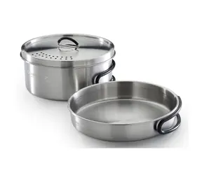 CAMPINGAZ Trekking Cook Kit / Zestaw zastawy stołowej na zewnątrz / 1x patelnia 15,5cm / 1x rondel 14,5cm + pokrywka / 1x torba / po sprzedaży