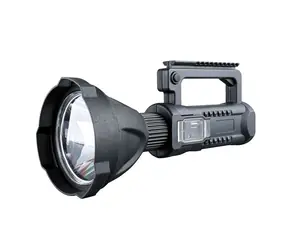 Ręczna latarka akumulatorowa Solight LED z power bankiem czarna / 800lm / IP44 / Li- ION