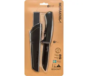 Morakniv Bushcraft czarny / Nóż outdoorowy / stal nierdzewna / ostrze 10,9 cm / plastikowe etui