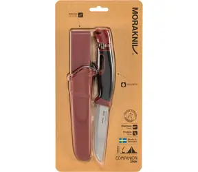 Morakniv Companion Spark czerwony / Nóż outdoorowy z krzemieniem / stal nierdzewna / ostrze 10,4 cm / plastikowe etui
