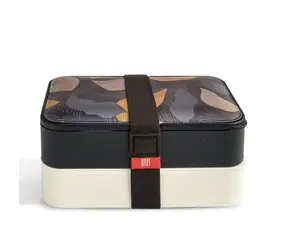 Iris Barcelona Pudełko śniadaniowe ze sztućcami Bento 1,2 l brązowe