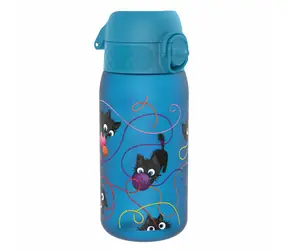 ion8 Szczelna butelka dla dzieci Koty niebieska 350 ml