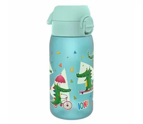 ion8 Szczelna butelka dla dzieci Krokodyle turkusowa 350 ml