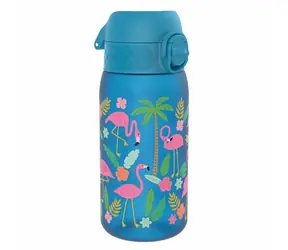 ion8 Szczelna butelka dla dzieci Flamingi niebieska 350 ml