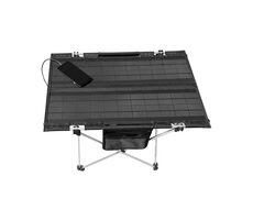 Technaxx TX-251 Składany stół kempingowy solarny / 20W / USB-A / USB-C / IP54 / maks. 5 kg