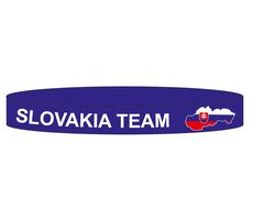 SPORTTEAM Silikonowa bransoletka SPORTTEAM® Słowacja 2 niebieski