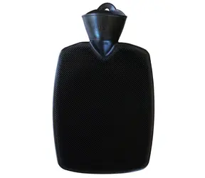 Hugo Frosch Classic Termofor z Wysokimi Rowkami - Czarny / Zwiększona Izolacja Termiczna