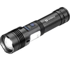 Sandberg Survivor 7w1 Torch wielofunkcyjna latarka czarna / power bank 5000 mAh / IPX4 / USB-C