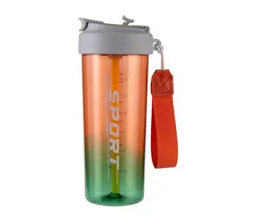 Butelka sportowa Lamart Fit 600ml pomarańczowo-zielona / tritan