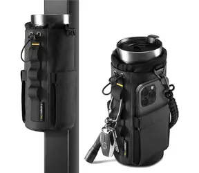 Spigen Tumbler Bag Uchwyt na butelkę i telefon na siłownię, czarny