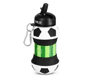 NILS Camp NC4104 550ml piłka nożna / składana butelka silikonowa 