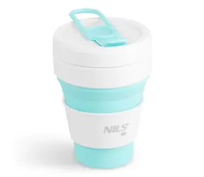 NILS Camp NC4103 355ml miętowy / składany kubek silikonowy 