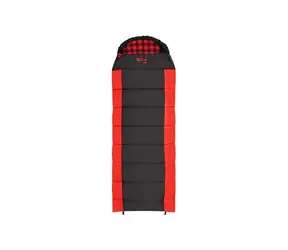 NILS Camp NC2003 czarno-czerwony / Śpiwór / 190+30 x 80 cm / 0 °C | -12 °C