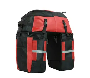 Rhinowalk E20665BR torba rowerowa 3 w 1 na bagażnik tylny 75L czerwona