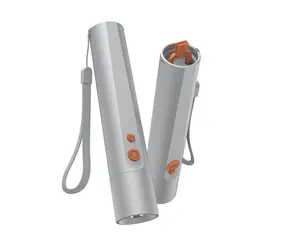 Latarka LED HAMA FL350-C srebrna / akumulatorowa / aluminiowa / 350 lm / 100 m / 4 tryby + SOS / dyfuzor / pasek