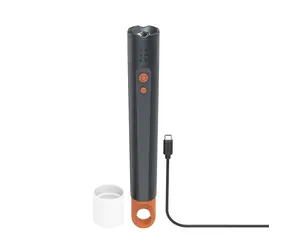 Latarka LED HAMA FLX1200-C szara / akumulatorowa / aluminiowa / 1200 lm / 300 m / 4 tryby + SOS / IP44 / zoom / karabińczyk