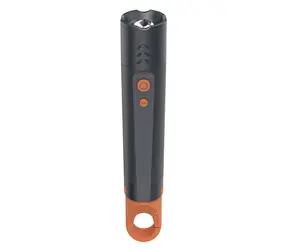 Latarka akumulatorowa HAMA FLX350 LED z karabińczykiem szara / aluminium / 350 lm / 230 m / 4 tryby + SOS / IP44 / zoom