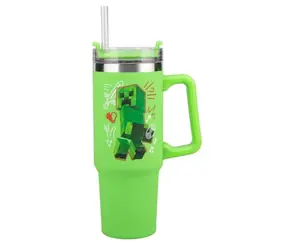 Paladone Cup Creeper Minecraft / kubek termiczny ze słomką / 900 ml